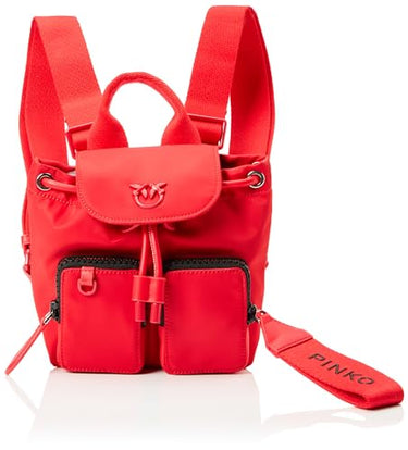 Pinko Damen Vagabond Backpack Mini Recycled Nylon Tasche, Z99b_Nero Limousine Block Colour im Sale